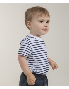 L-LW027-Short Sleeved Stripe T Shirt 2